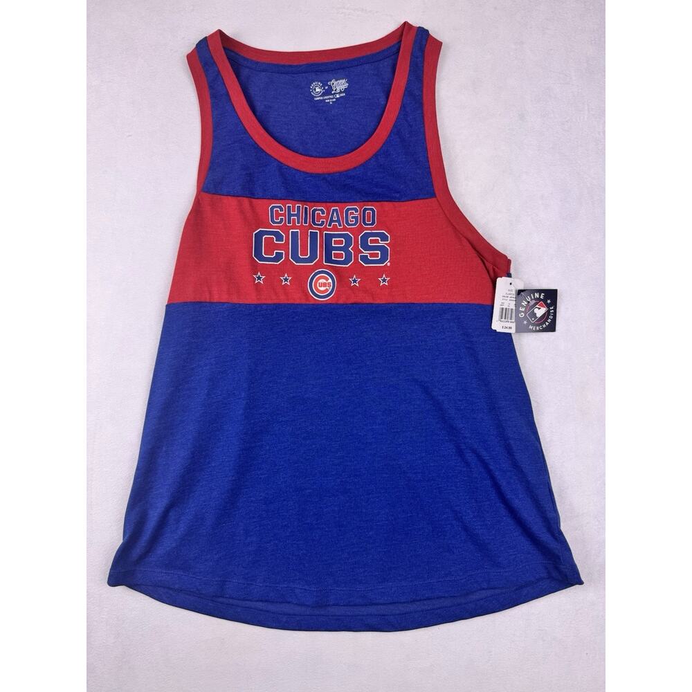 Chicago Cubs Tank Top Unisex XL Blue Red Campus Lifestyle NWT MLB Sleeveless